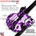 Radioactive Purple Skin by WraptorSkinz TM fits Nintendo Wii Guitar Hero III (3) Les Paul Controller (GUITAR NOT INCLUDED)