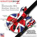 Union Jack 01 Skin by WraptorSkinz TM fits Nintendo Wii Guitar Hero III (3) Les Paul Controller (GUITAR NOT INCLUDED)