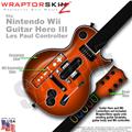 Colorburst Orange Skin by WraptorSkinz TM fits Nintendo Wii Guitar Hero III (3) Les Paul Controller (GUITAR NOT INCLUDED)