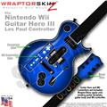 Colorburst Blue Skin by WraptorSkinz TM fits Nintendo Wii Guitar Hero III (3) Les Paul Controller (GUITAR NOT INCLUDED)
