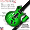 Colorburst Green Skin by WraptorSkinz TM fits Nintendo Wii Guitar Hero III (3) Les Paul Controller (GUITAR NOT INCLUDED)