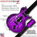 Colorburst Purple Skin by WraptorSkinz TM fits Nintendo Wii Guitar Hero III (3) Les Paul Controller (GUITAR NOT INCLUDED)