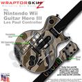 Camouflage Brown Skin by WraptorSkinz TM fits Nintendo Wii Guitar Hero III (3) Les Paul Controller (GUITAR NOT INCLUDED)