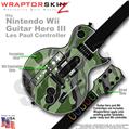Camouflage Green Skin by WraptorSkinz TM fits Nintendo Wii Guitar Hero III (3) Les Paul Controller (GUITAR NOT INCLUDED)