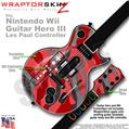 Camouflage Red Skin by WraptorSkinz TM fits Nintendo Wii Guitar Hero III (3) Les Paul Controller (GUITAR NOT INCLUDED)