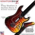 PS2 Guitar Hero II Kramer Fire Faceplate Skin