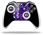 WraptorSkinz Decal Skin Wrap Set works with 2016 and newer XBOX One S / X Controller Flaming Fire Skull Purple (CONTROLLER NOT INCLUDED)