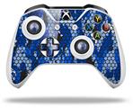 WraptorSkinz Decal Skin Wrap Set works with 2016 and newer XBOX One S / X Controller HEX Mesh Camo 01 Blue Bright (CONTROLLER NOT INCLUDED)
