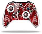 WraptorSkinz Decal Skin Wrap Set works with 2016 and newer XBOX One S / X Controller HEX Mesh Camo 01 Red Bright (CONTROLLER NOT INCLUDED)