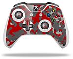 WraptorSkinz Decal Skin Wrap Set works with 2016 and newer XBOX One S / X Controller WraptorCamo Old School Camouflage Camo Red (CONTROLLER NOT INCLUDED)