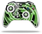 WraptorSkinz Decal Skin Wrap Set works with 2016 and newer XBOX One S / X Controller Alecias Swirl 02 Green (CONTROLLER NOT INCLUDED)