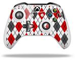 WraptorSkinz Decal Skin Wrap Set works with 2016 and newer XBOX One S / X Controller Argyle Red and Gray (CONTROLLER NOT INCLUDED)