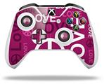 WraptorSkinz Decal Skin Wrap Set works with 2016 and newer XBOX One S / X Controller Love and Peace Hot Pink (CONTROLLER NOT INCLUDED)