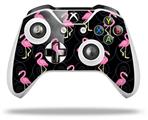 WraptorSkinz Decal Skin Wrap Set works with 2016 and newer XBOX One S / X Controller Flamingos on Black (CONTROLLER NOT INCLUDED)