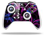 WraptorSkinz Decal Skin Wrap Set works with 2016 and newer XBOX One S / X Controller Twisted Garden Hot Pink and Blue (CONTROLLER NOT INCLUDED)