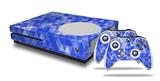 WraptorSkinz Decal Skin Wrap Set works with 2016 and newer XBOX One S Console and 2 Controllers Triangle Mosaic Blue