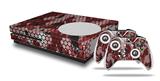 WraptorSkinz Decal Skin Wrap Set works with 2016 and newer XBOX One S Console and 2 Controllers HEX Mesh Camo 01 Red