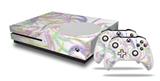 WraptorSkinz Decal Skin Wrap Set works with 2016 and newer XBOX One S Console and 2 Controllers Neon Swoosh on White