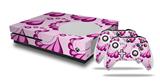 WraptorSkinz Decal Skin Wrap Set works with 2016 and newer XBOX One S Console and 2 Controllers Petals Pink