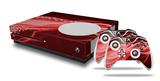 WraptorSkinz Decal Skin Wrap Set works with 2016 and newer XBOX One S Console and 2 Controllers Mystic Vortex Red