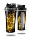 Skin Decal Wrap works with Blender Bottle 28oz Flaming Fire Skull Yellow (BOTTLE NOT INCLUDED)