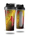 Skin Decal Wrap works with Blender Bottle 28oz Halftone Splatter Yellow Red (BOTTLE NOT INCLUDED)
