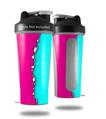 Skin Decal Wrap works with Blender Bottle 28oz Ripped Colors Hot Pink Neon Teal (BOTTLE NOT INCLUDED)
