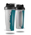 Skin Decal Wrap works with Blender Bottle 28oz Ripped Colors Gray Seafoam Green (BOTTLE NOT INCLUDED)