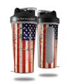 Skin Decal Wrap works with Blender Bottle 28oz Painted Faded and Cracked USA American Flag (BOTTLE NOT INCLUDED)