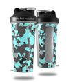 Skin Decal Wrap works with Blender Bottle 28oz WraptorCamo Old School Camouflage Camo Neon Teal (BOTTLE NOT INCLUDED)