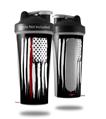 Skin Decal Wrap works with Blender Bottle 28oz Brushed USA American Flag Red Line (BOTTLE NOT INCLUDED)