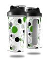 Skin Decal Wrap works with Blender Bottle 28oz Lots of Dots Green on White (BOTTLE NOT INCLUDED)