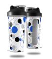 Skin Decal Wrap works with Blender Bottle 28oz Lots of Dots Blue on White (BOTTLE NOT INCLUDED)