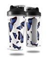 Skin Decal Wrap works with Blender Bottle 28oz Butterflies Blue (BOTTLE NOT INCLUDED)