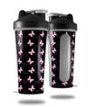 Skin Decal Wrap works with Blender Bottle 28oz Pastel Butterflies Pink on Black (BOTTLE NOT INCLUDED)
