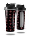 Skin Decal Wrap works with Blender Bottle 28oz Pastel Butterflies Red on Black (BOTTLE NOT INCLUDED)