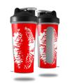 Skin Decal Wrap works with Blender Bottle 28oz Big Kiss White Lips on Red (BOTTLE NOT INCLUDED)
