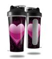Skin Decal Wrap works with Blender Bottle 28oz Glass Heart Grunge Hot Pink (BOTTLE NOT INCLUDED)