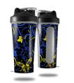 Skin Decal Wrap works with Blender Bottle 28oz Twisted Garden Blue and Yellow (BOTTLE NOT INCLUDED)