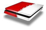 Vinyl Decal Skin Wrap compatible with Sony PlayStation 4 Slim Console Ripped Colors Red White (PS4 NOT INCLUDED)