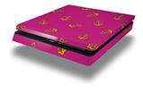 Vinyl Decal Skin Wrap compatible with Sony PlayStation 4 Slim Console Anchors Away Fuschia Hot Pink (PS4 NOT INCLUDED)