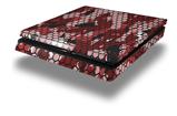 Vinyl Decal Skin Wrap compatible with Sony PlayStation 4 Slim Console HEX Mesh Camo 01 Red (PS4 NOT INCLUDED)