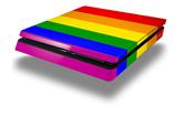 Vinyl Decal Skin Wrap compatible with Sony PlayStation 4 Slim Console Rainbow Stripes (PS4 NOT INCLUDED)