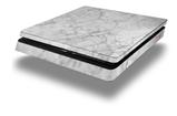 Vinyl Decal Skin Wrap compatible with Sony PlayStation 4 Slim Console Marble Granite 09 White Gray (PS4 NOT INCLUDED)