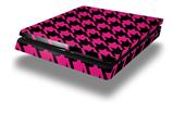 Vinyl Decal Skin Wrap compatible with Sony PlayStation 4 Slim Console Houndstooth Hot Pink on Black (PS4 NOT INCLUDED)
