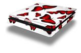 Vinyl Decal Skin Wrap compatible with Sony PlayStation 4 Slim Console Butterflies Red (PS4 NOT INCLUDED)