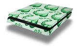 Vinyl Decal Skin Wrap compatible with Sony PlayStation 4 Slim Console Petals Green (PS4 NOT INCLUDED)