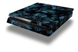 Vinyl Decal Skin Wrap compatible with Sony PlayStation 4 Slim Console Skulls Confetti Blue (PS4 NOT INCLUDED)