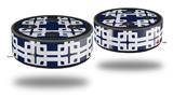Skin Wrap Decal Set 2 Pack for Amazon Echo Dot 2 - Boxed Navy Blue (2nd Generation ONLY - Echo NOT INCLUDED)