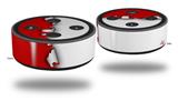 Skin Wrap Decal Set 2 Pack for Amazon Echo Dot 2 - Ripped Colors Red White (2nd Generation ONLY - Echo NOT INCLUDED)